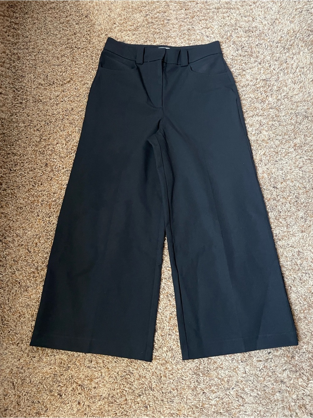Reiss: Myrtle Black Wide-Leg Dress Pants for Women - Picture 5 of 11
